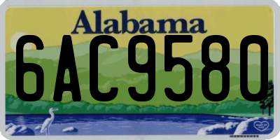 AL license plate 6AC9580