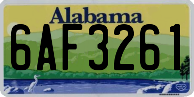 AL license plate 6AF3261