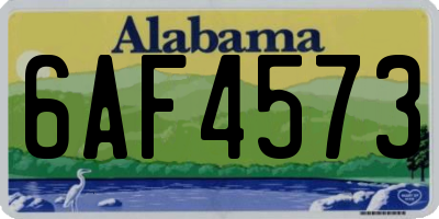 AL license plate 6AF4573
