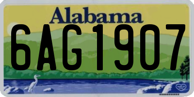 AL license plate 6AG1907