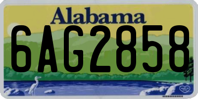 AL license plate 6AG2858