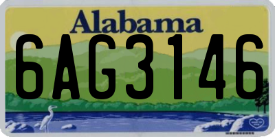 AL license plate 6AG3146