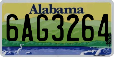 AL license plate 6AG3264