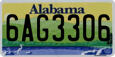 AL license plate 6AG3306