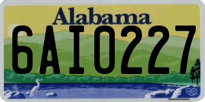 AL license plate 6AI0227