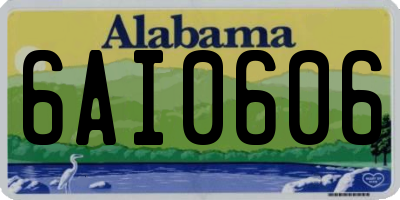 AL license plate 6AI0606