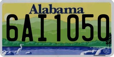 AL license plate 6AI1050