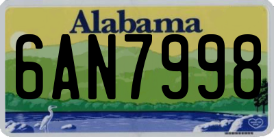 AL license plate 6AN7998