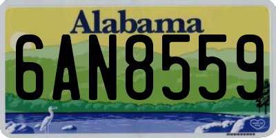 AL license plate 6AN8559