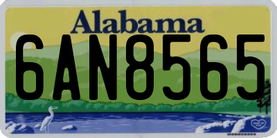 AL license plate 6AN8565