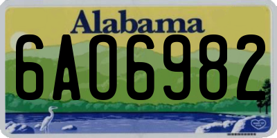 AL license plate 6AO6982