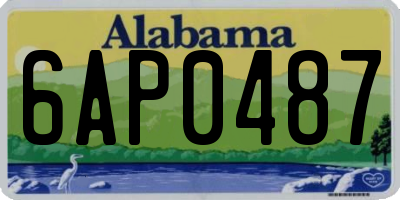 AL license plate 6AP0487