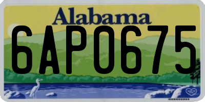 AL license plate 6AP0675
