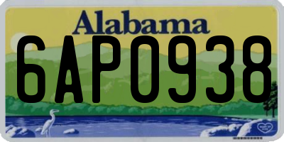 AL license plate 6AP0938