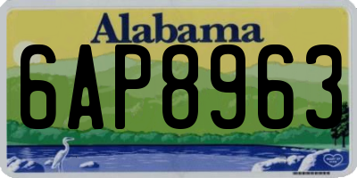 AL license plate 6AP8963