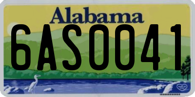 AL license plate 6AS0041