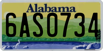 AL license plate 6AS0734