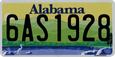 AL license plate 6AS1928