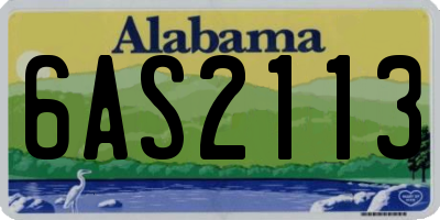 AL license plate 6AS2113