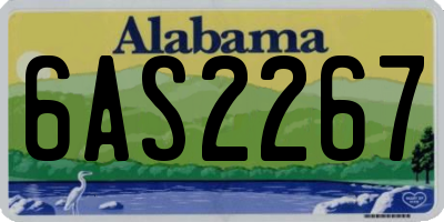 AL license plate 6AS2267