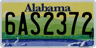 AL license plate 6AS2372