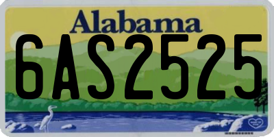 AL license plate 6AS2525
