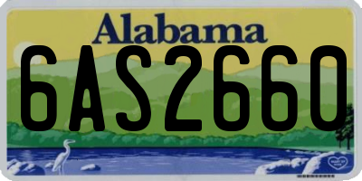 AL license plate 6AS2660