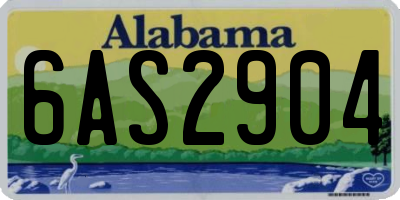 AL license plate 6AS2904