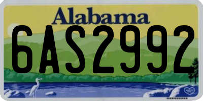 AL license plate 6AS2992