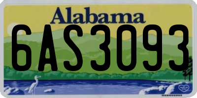 AL license plate 6AS3093