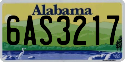 AL license plate 6AS3217