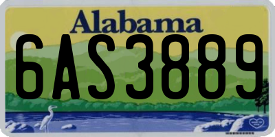 AL license plate 6AS3889