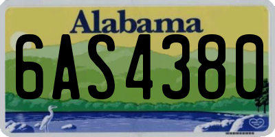 AL license plate 6AS4380