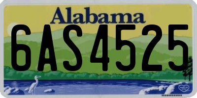AL license plate 6AS4525