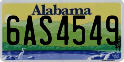 AL license plate 6AS4549