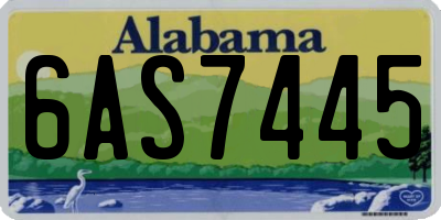 AL license plate 6AS7445