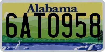 AL license plate 6AT0958