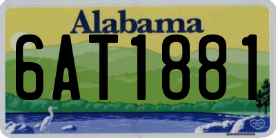 AL license plate 6AT1881