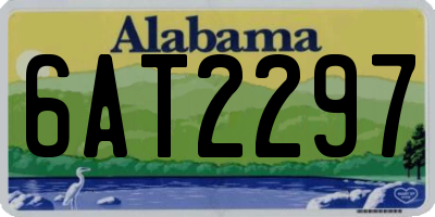 AL license plate 6AT2297