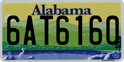 AL license plate 6AT6160