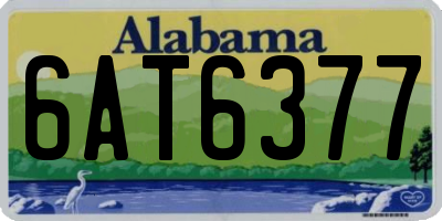 AL license plate 6AT6377