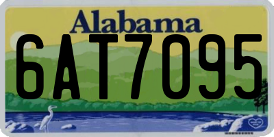 AL license plate 6AT7095