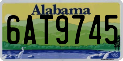 AL license plate 6AT9745