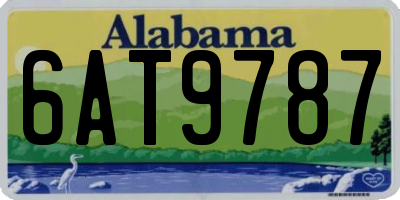 AL license plate 6AT9787