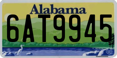 AL license plate 6AT9945