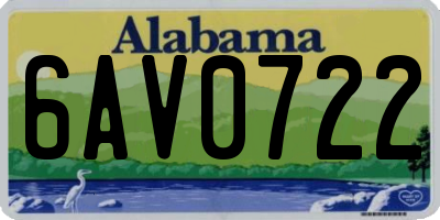 AL license plate 6AV0722