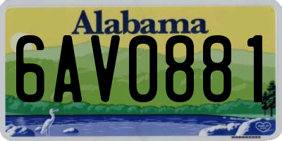 AL license plate 6AV0881