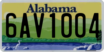AL license plate 6AV1004