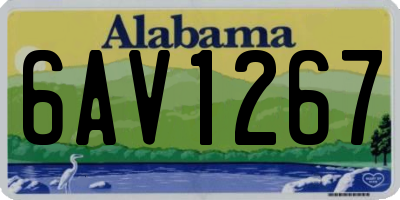AL license plate 6AV1267