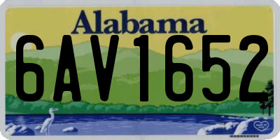 AL license plate 6AV1652